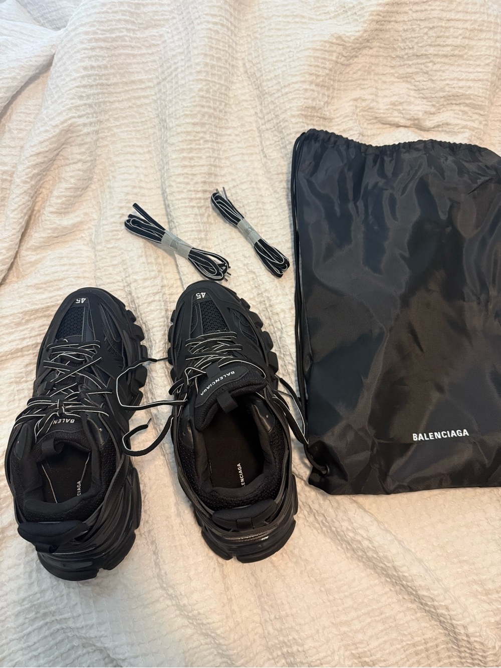 Balenciaga Black Triple S Style Chunky Sneakers with Dust Bag